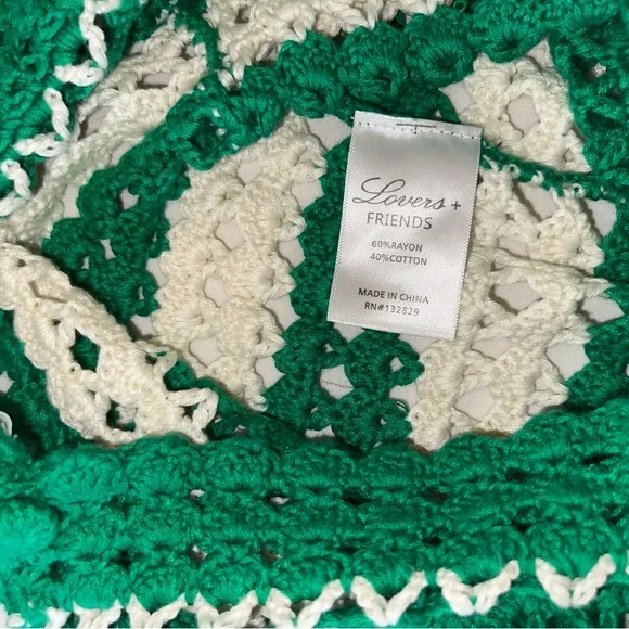 Lovers + Friends Green and White Crochet Skirt Set - Picture 3 of 12